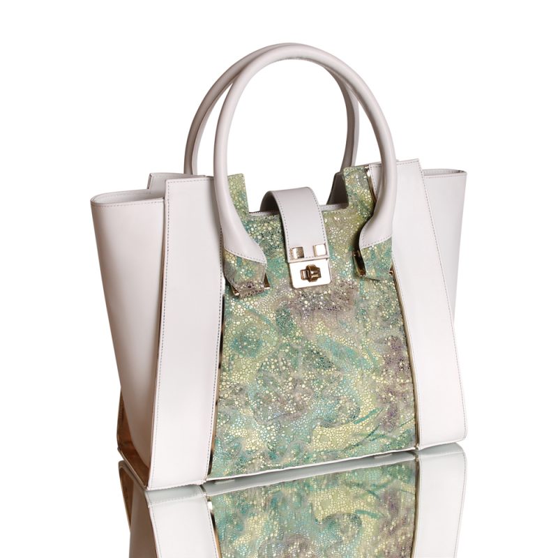 13007-6-Therasia-shopper-tote-handbag-flower-print-hand-painted-leather-right