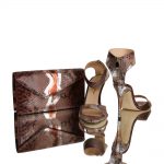 14016 DYNA - designer clutch-genuine-python-leather-hand painted python skin-joaquim-ferrer-barcelona-matching shoes
